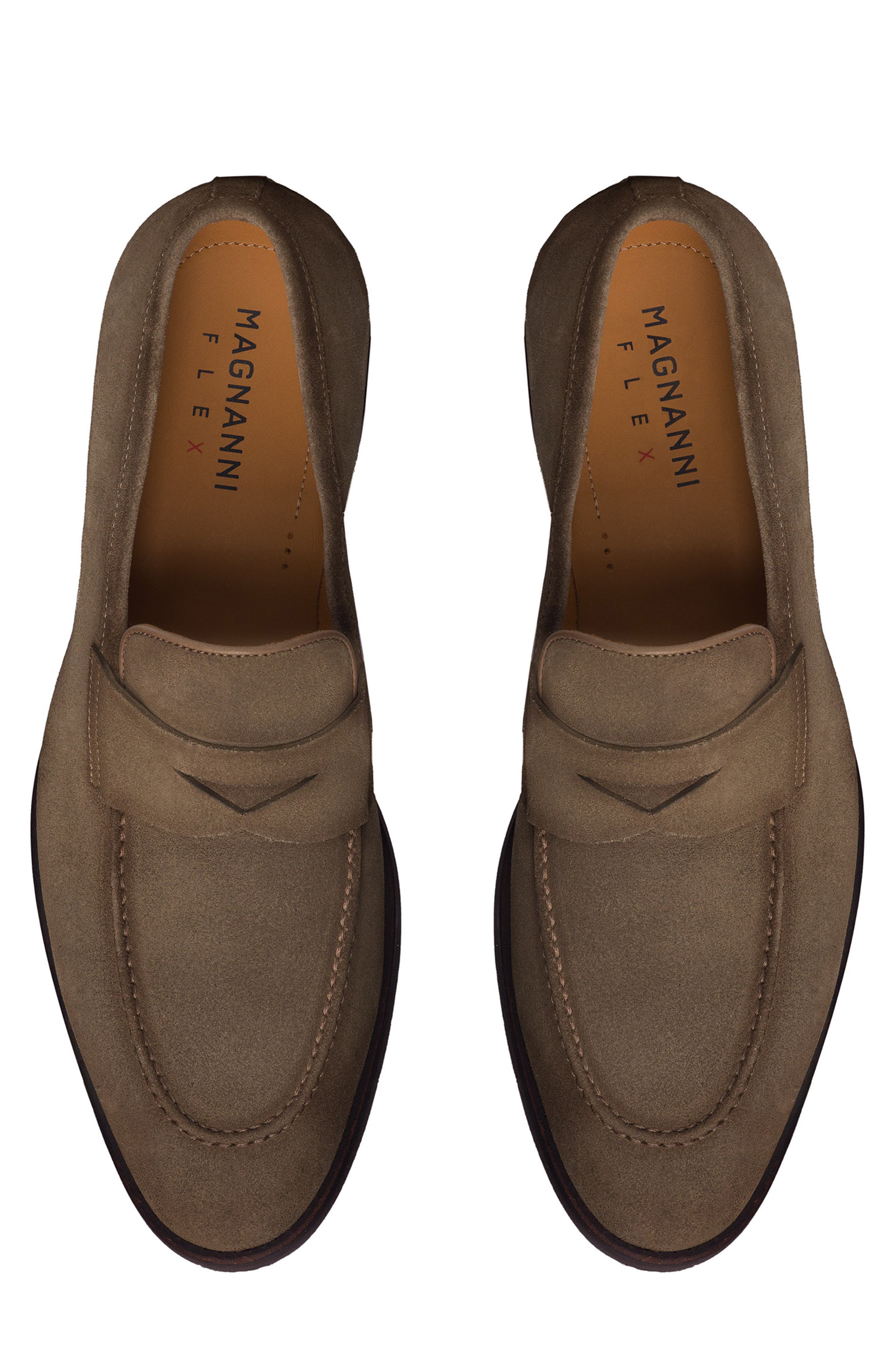 Magnanni Lucien Penny Loafer, Alternate, color, Taupe
