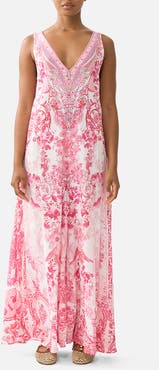 Camilla V Neck Flared Jumpsuit