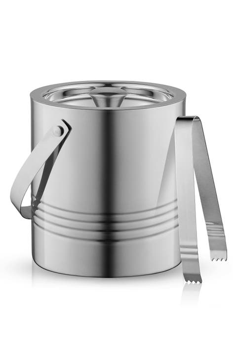 Doube Wall Stainless Steel Ice Bucket Set
