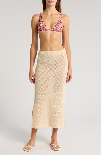 Billabong Sun Dazed Cover-up Skirt In Neutral