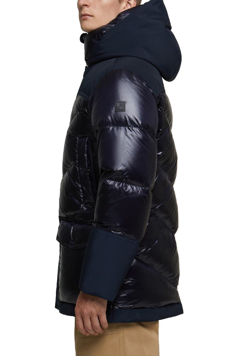 Woolrich Logo Arctic Down Hooded Puffer Coat, Alternate, color, 