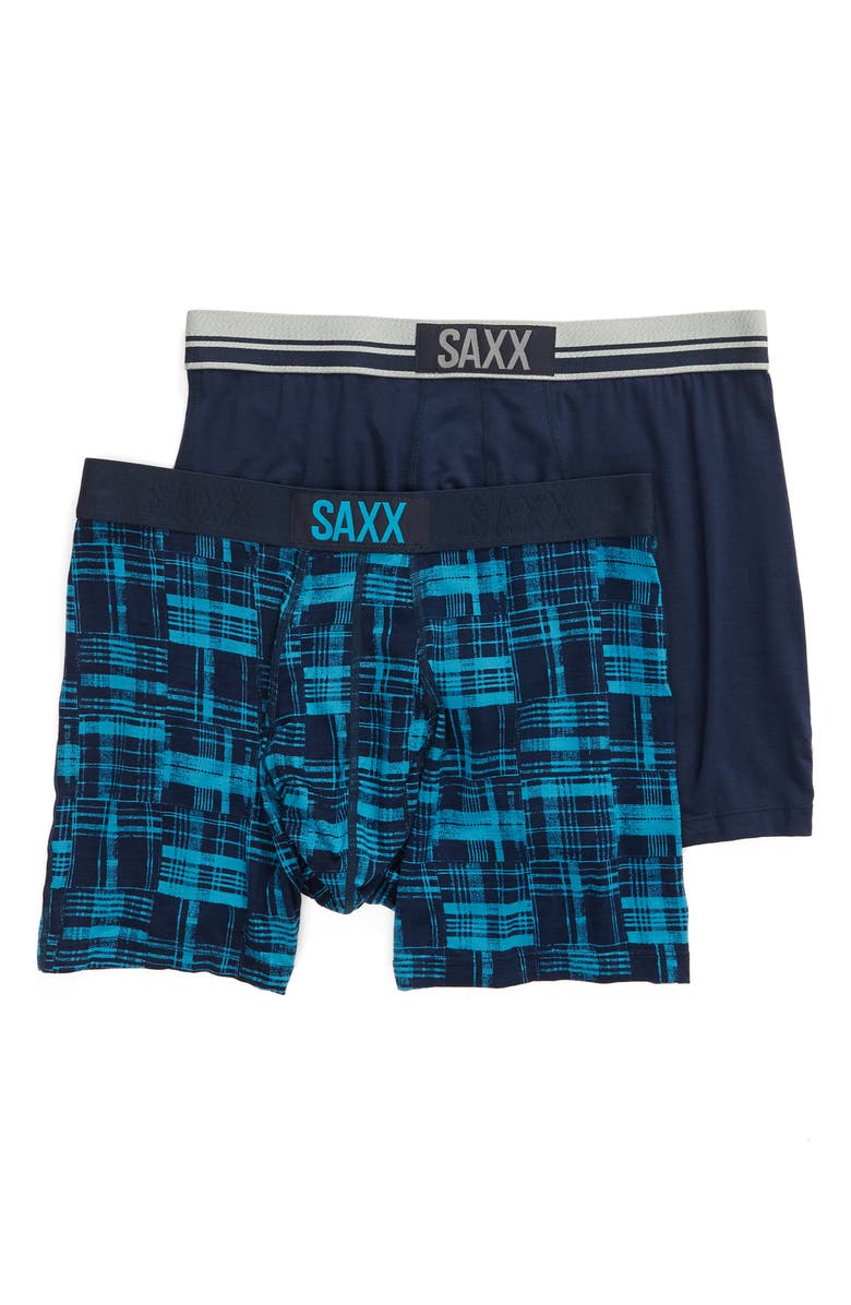 SAXX Vibe Plaid 2-Pack Boxer Briefs, Main, color,