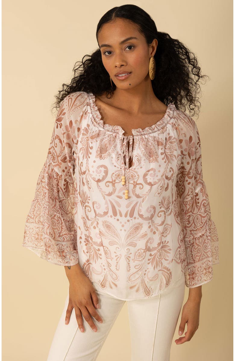 Hale Bob Myra Chiffon Top, Main, color,