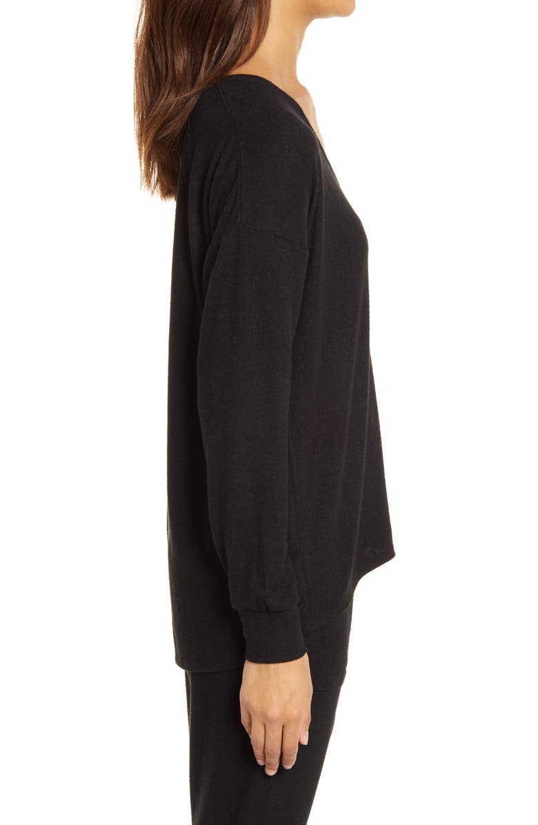 GIBSONLOOK V-Neck Fleece Top, Alternate, color, 