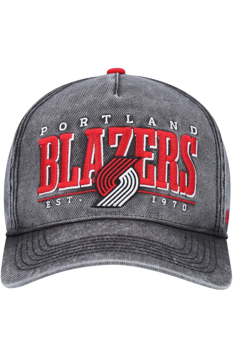 '47 Men's '47 Black Portland Trail Blazers Fontana Hitch Snapback Hat, Alternate, color, 