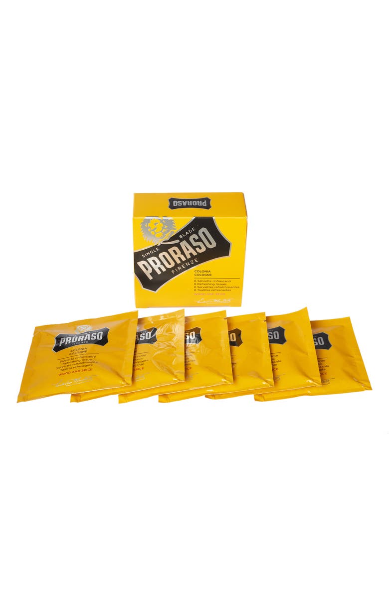 Proraso Men's Grooming Wood and Spice Refreshing Tissues, Alternate, color, 