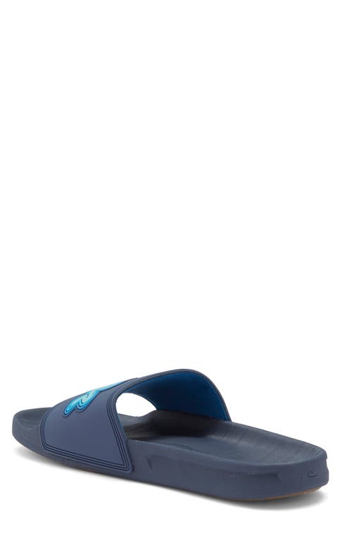 Quiksilver Rivi Wordmark Slide Sandal In Blue