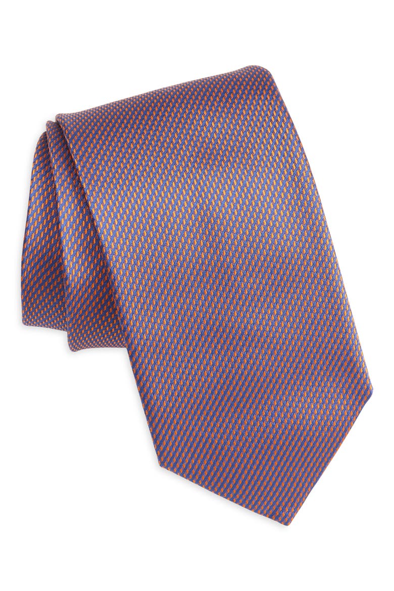 Semisolid Silk Tie, Main, color, MEDIUM ORANGE