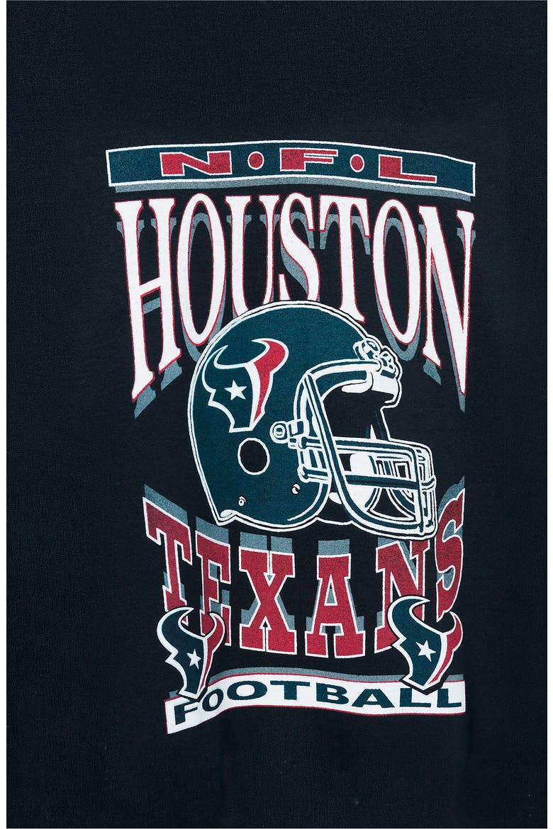 Houston Texans Helmet Flea Market Crewneck Sweatshirt, Alternate, color, BLACK