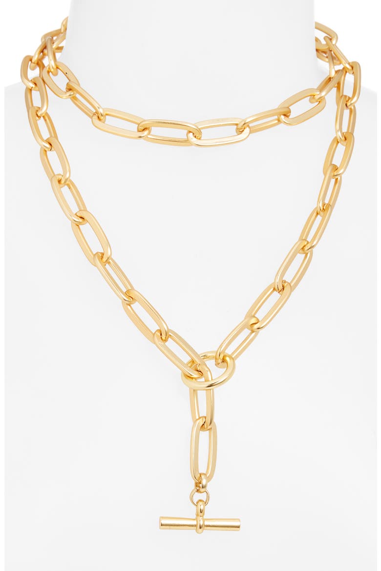 Long Link Necklace, Alternate, color, GOLD