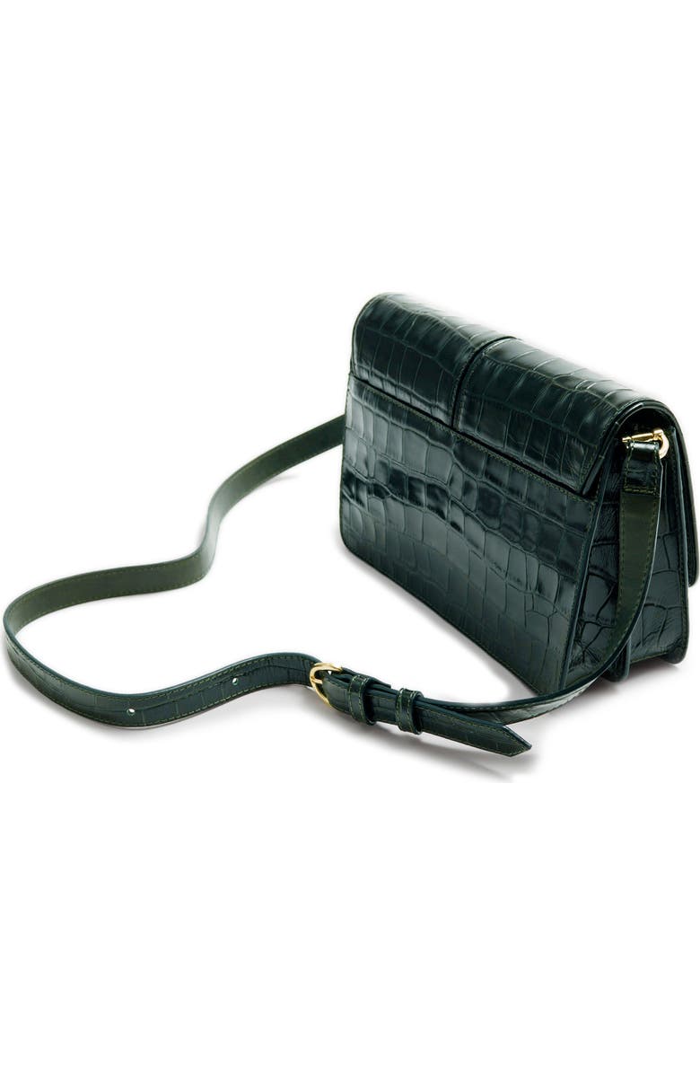 & Other Stories Croc Embossed Leather Crossbody Bag, Alternate, color,