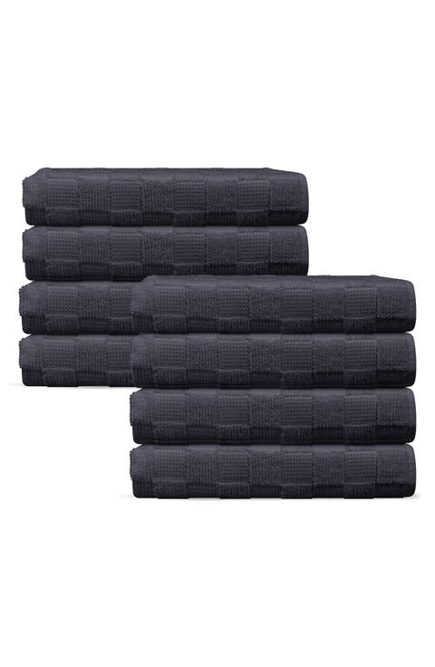 Waffle Terry 8-Piece Turkish Cotton Hand Towels