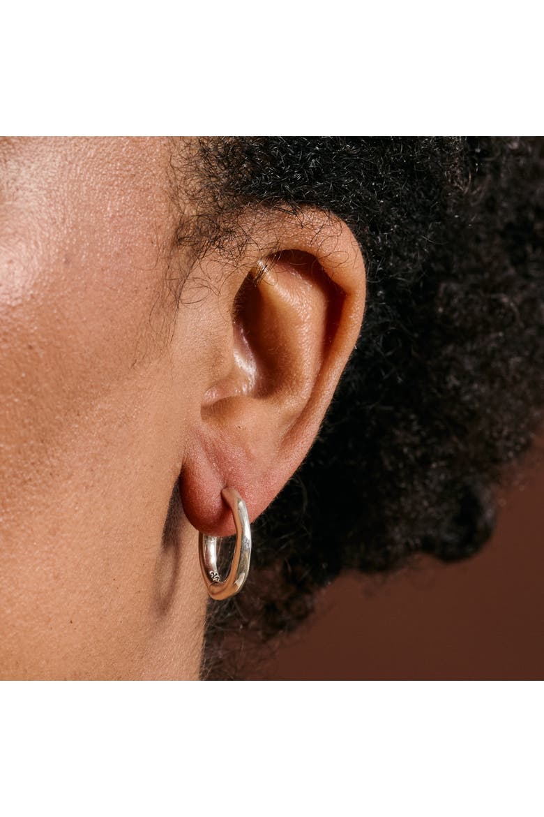 Elisa Sterling Hoop Earrings, Alternate, color, Silver