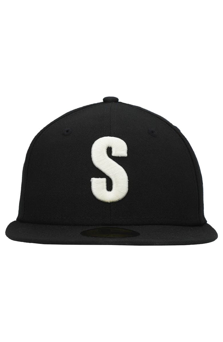 New Era Men's New Era Black Seattle Mariners Cooperstown Collection Turn Back The Clock Steelheads 59FIFTY Fitted Hat, Alternate, color, Black