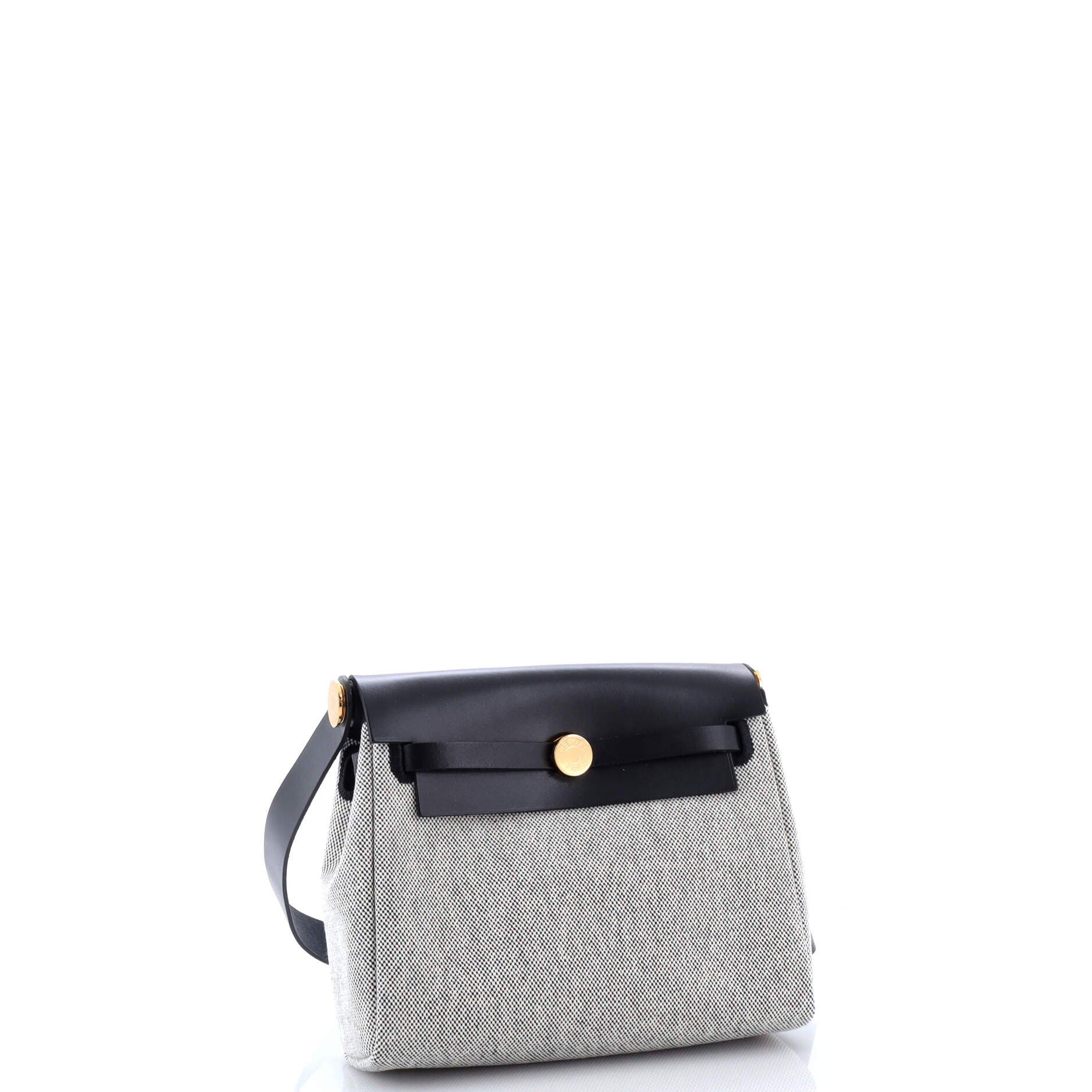 Pre-Owned Hermes Herbag Zip Toile and Leather 20, Alternate, color, 