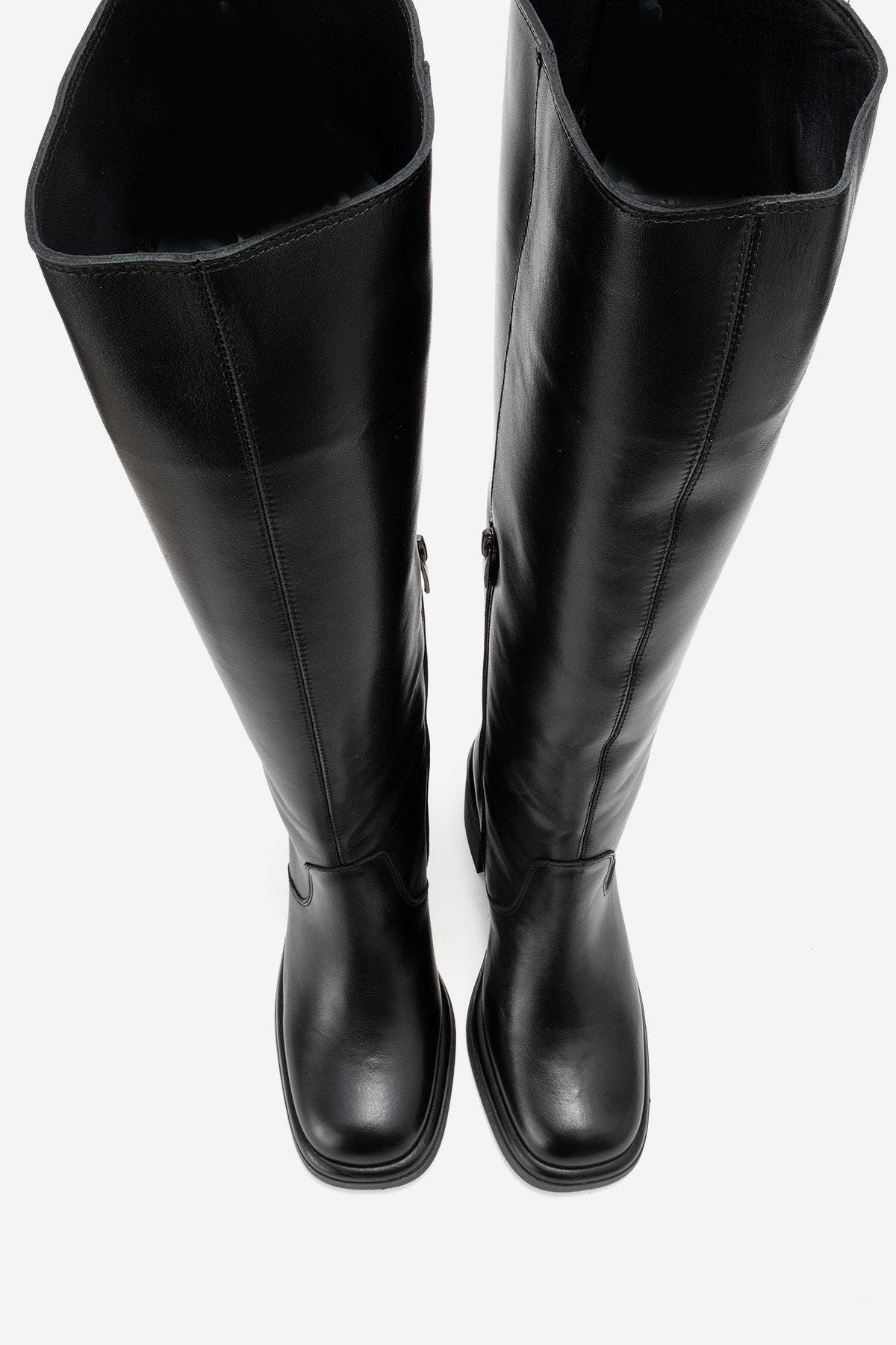 Forever 
Always Shoes Fros Leather Knee High Boot, Alternate, color, Black