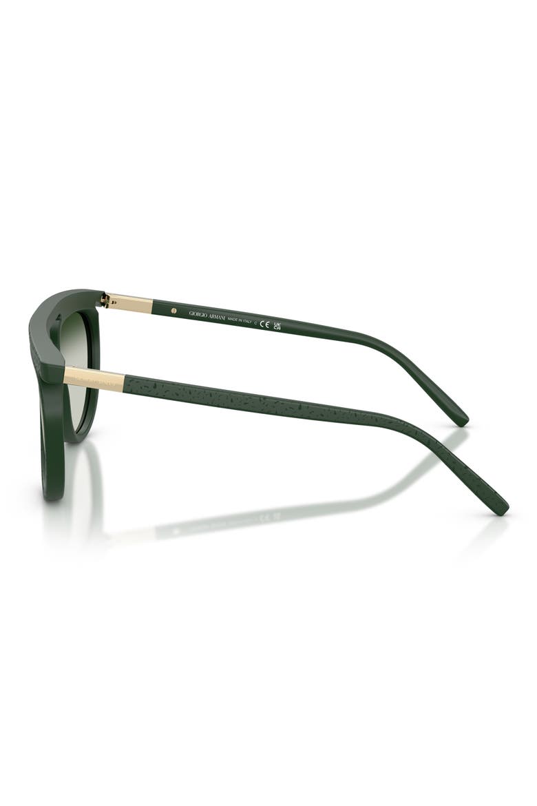 58mm Pilot Sunglasses, Alternate, color, MATTE GREEN / GREY GRADIENT