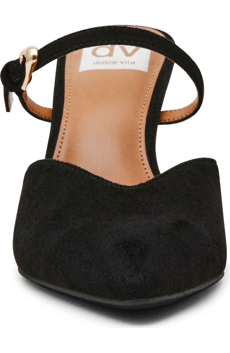 DV by Dolce Vita Eleganza Mule Pump, Alternate, color, Black Faux Suede