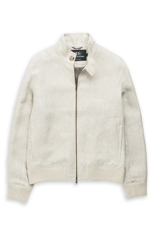 Rodd & Gunn Mcleod Bay Linen Blend Bomber Jacket In Wheat