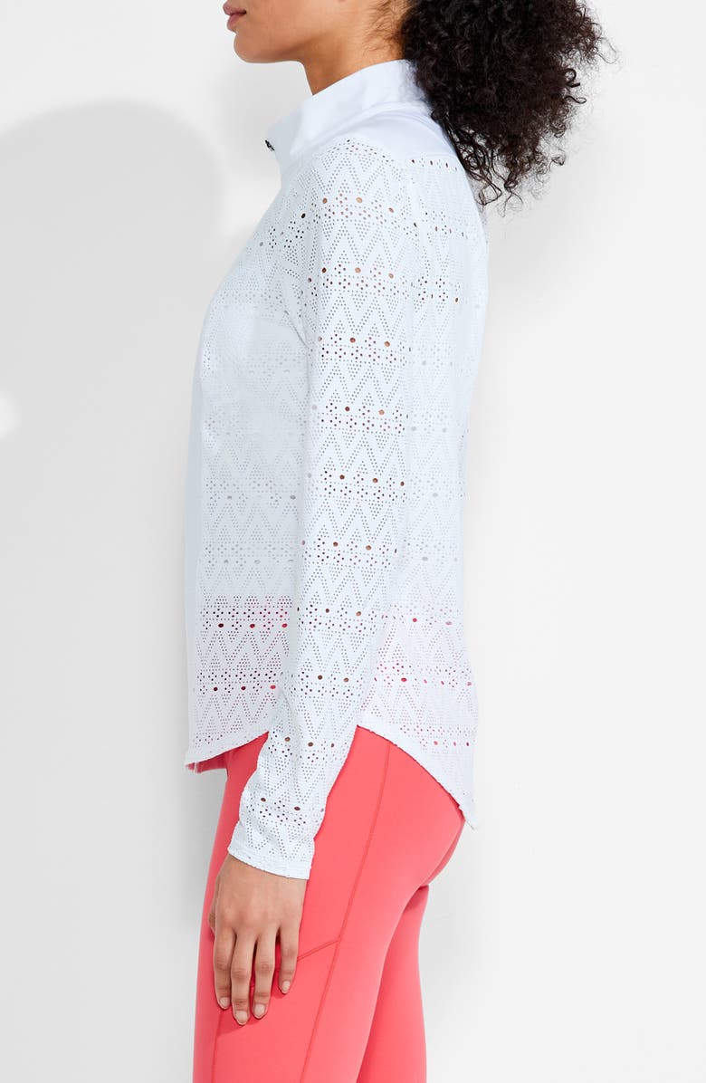 NIC+ZOE Active FlowFit Embroidered Lace Jacket, Alternate, color, 