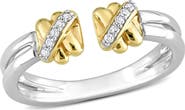 Julianna B. Diamond Crossover Open Ring 14k