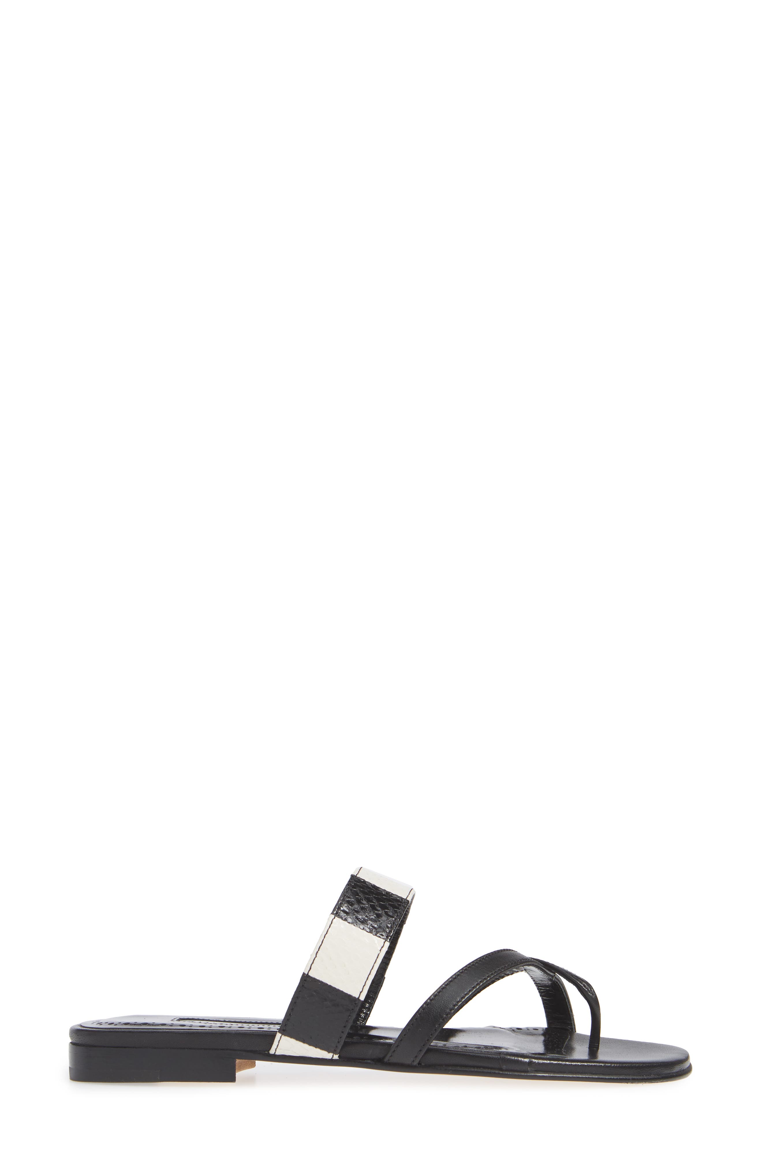 Manolo Blahnik Susa Genuine Snakeskin Sandal, Alternate, color, 