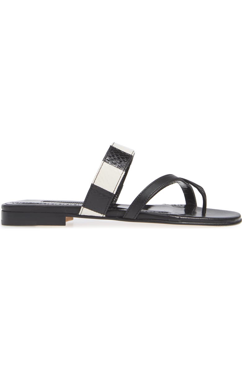 Manolo Blahnik Susa Genuine Snakeskin Sandal, Alternate, color,