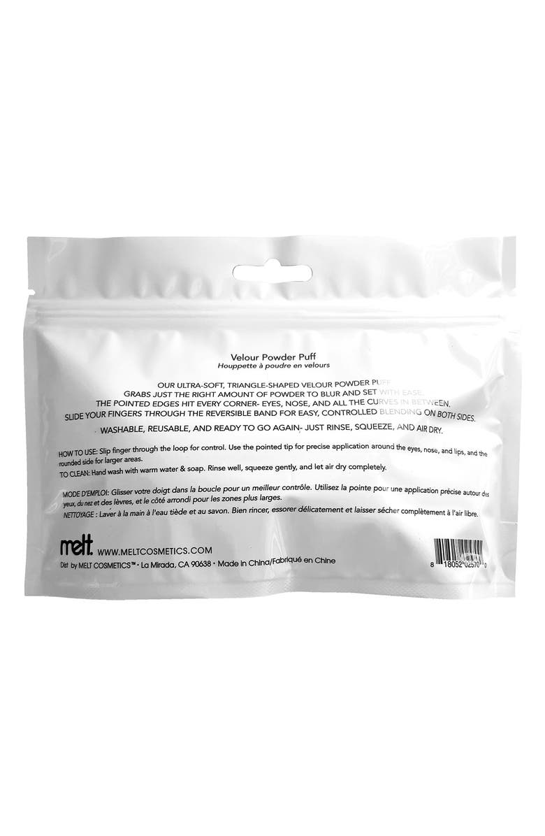 Melt Cosmetics Velour Powder Puff, Alternate, color, Black