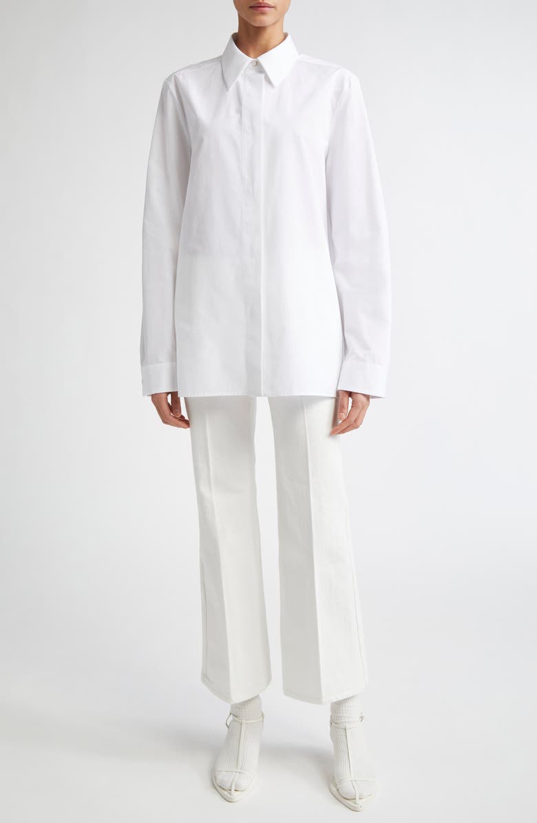 Jil Sander Monday Cotton Poplin Button-Up Shirt, Alternate, color, 