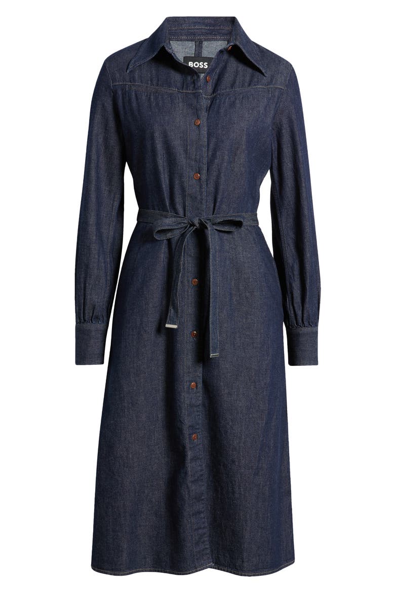 Dilenea Long Sleeve Denim Dress, Alternate, color, MEDIUM BLUE