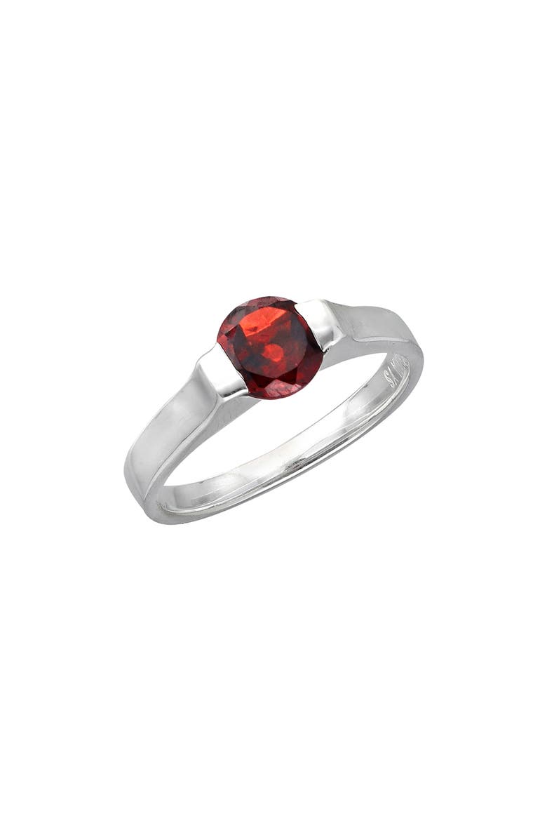 Garnet Floating Ring, Main, color, RED
