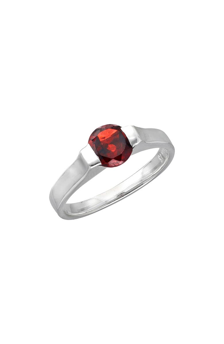 YS GEMS Garnet Floating Ring, Main, color, Red