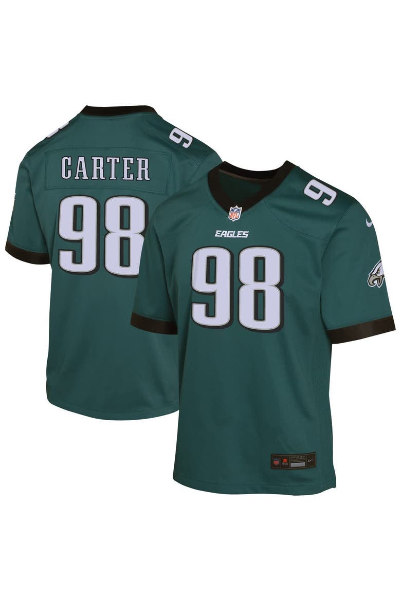 Youth Nike Jalen Carter Midnight Green Philadelphia Eagles Game Player Jersey, Main, color, Green
