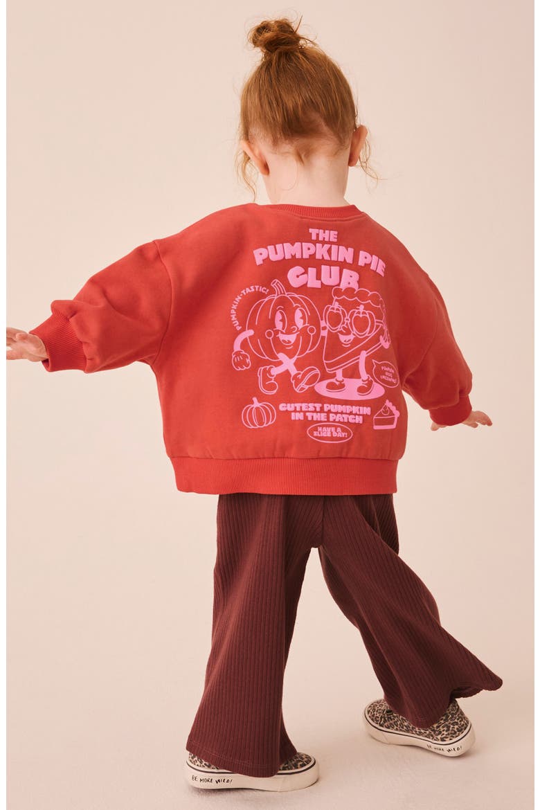 Kids' Pumpkin Pie Cotton Blend Sweatshirt, Alternate, color, ORANGE