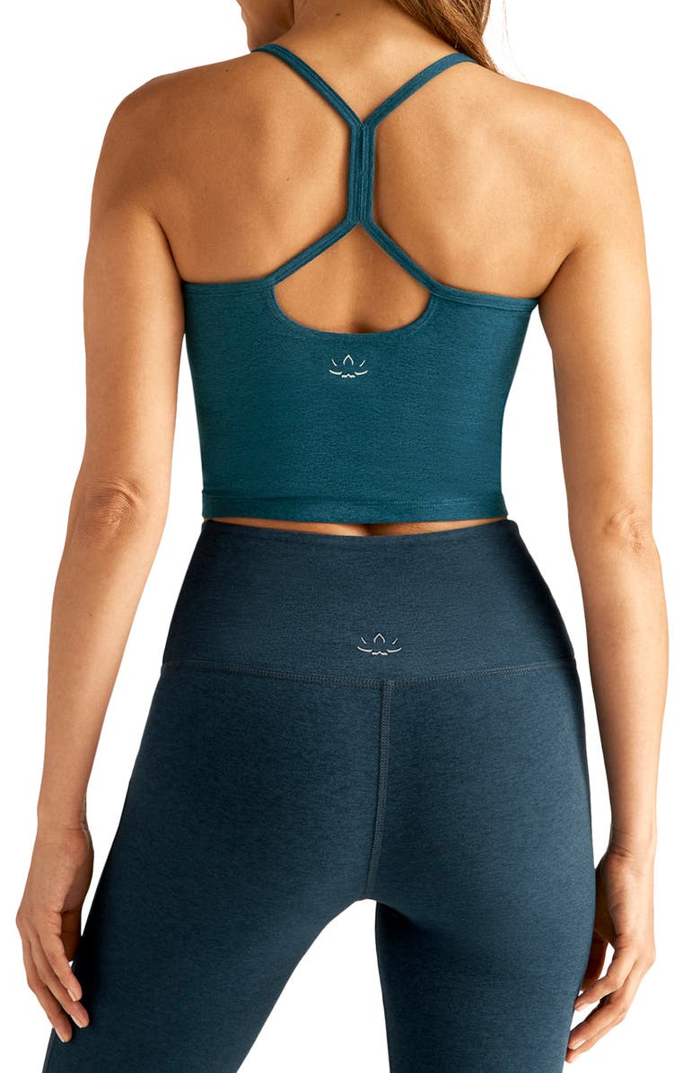 Space Dye Slim Racerback Crop Tank