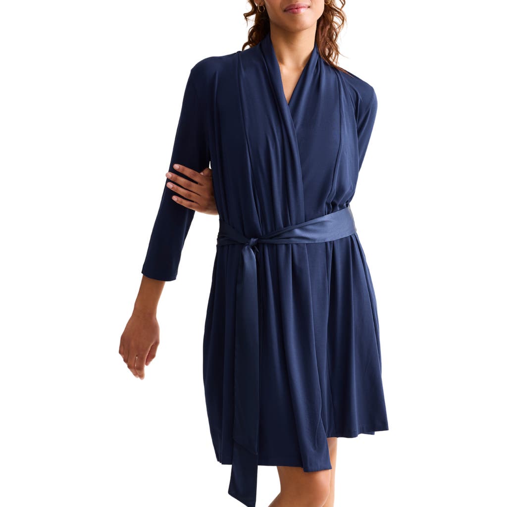 Fleur't Iconic Short Robe In Black