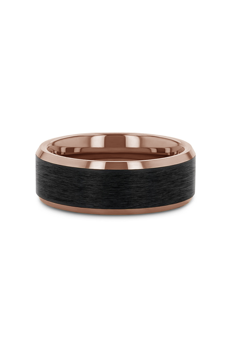 Ferros Tungsten Polished Beveled Ring, Alternate, color, Espresso Plated