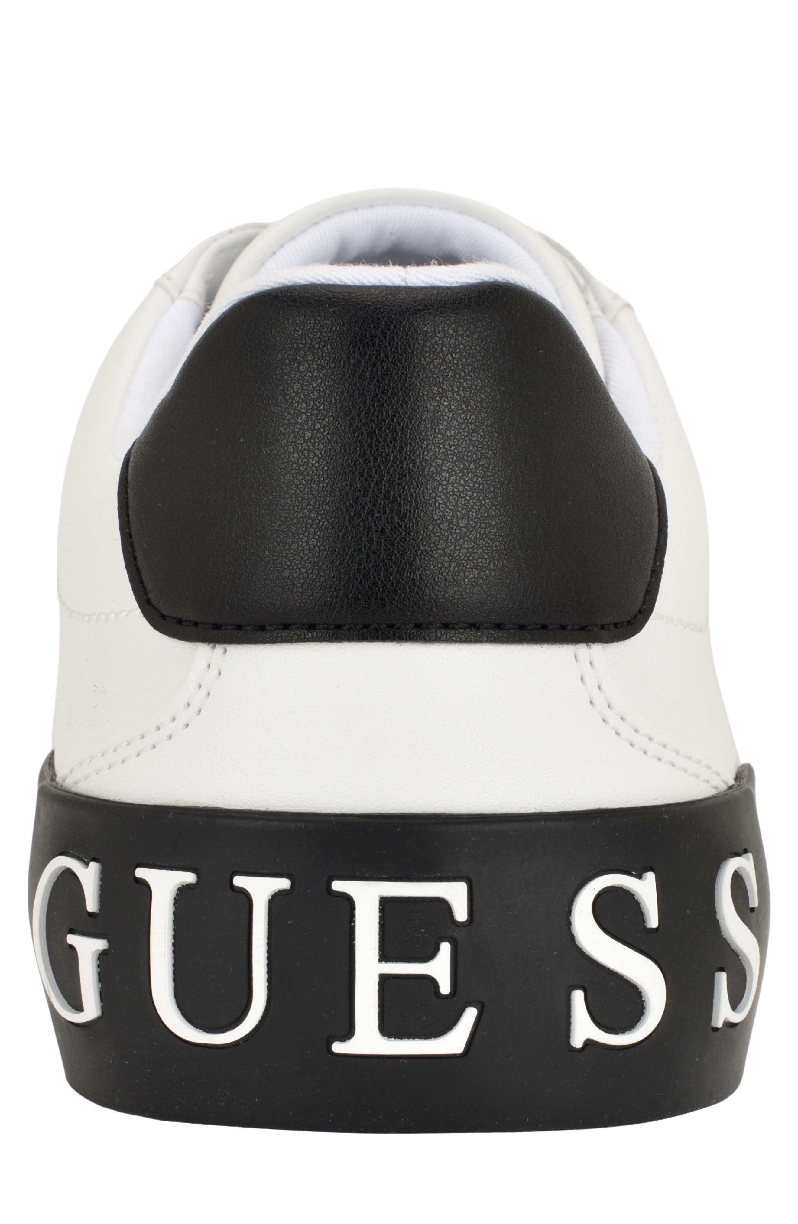 Pancho Faux Leather Sneaker, Alternate, color, WHITE/ BLACK