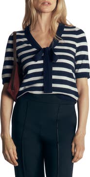 Boden Felicity Bow Cotton & Cashmere Sweater
