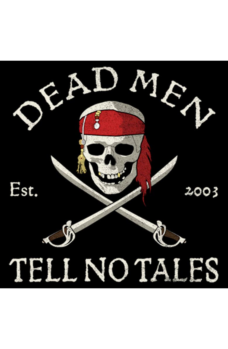 Pirates of the Caribbean: Black Pearl Men's Pirates of the Caribbean Curse of the Black Pearl Dead Men Tell No Tales Graphic T-Shirt, Alternate, color, Black