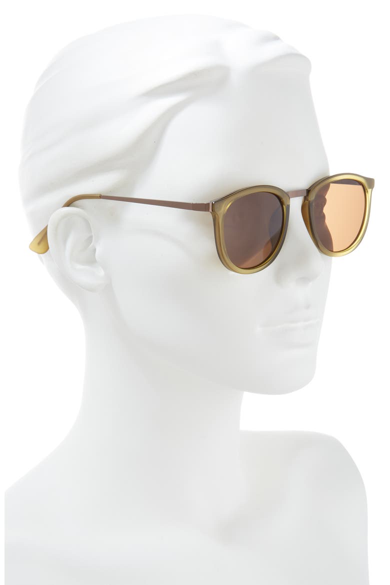 48mm Round Gradient Sunglasses, Alternate, color, GUNMETAL