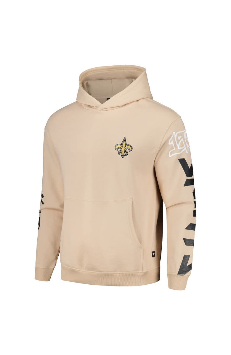 THE WILD COLLECTIVE Unisex The Wild Collective  Cream New Orleans Saints Heavy Block Pullover Hoodie, Alternate, color, Natural
