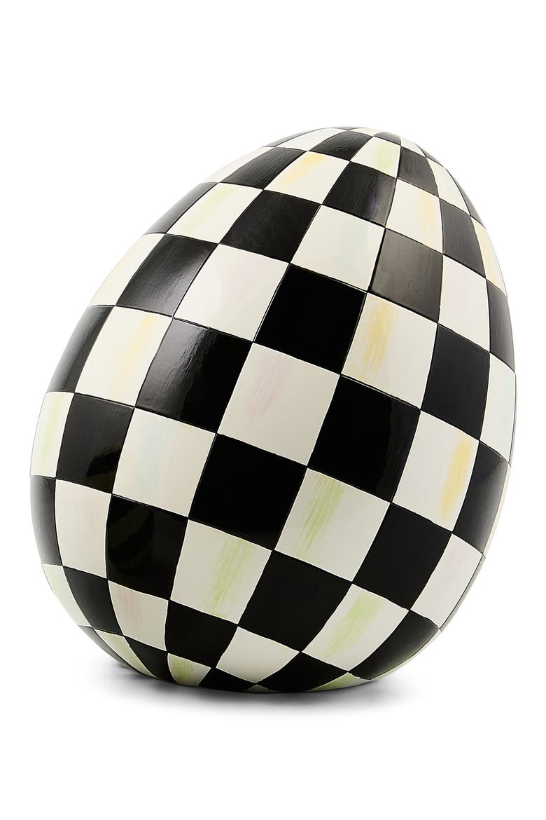 Courtly Check Small Egg, Main, color, BLACK