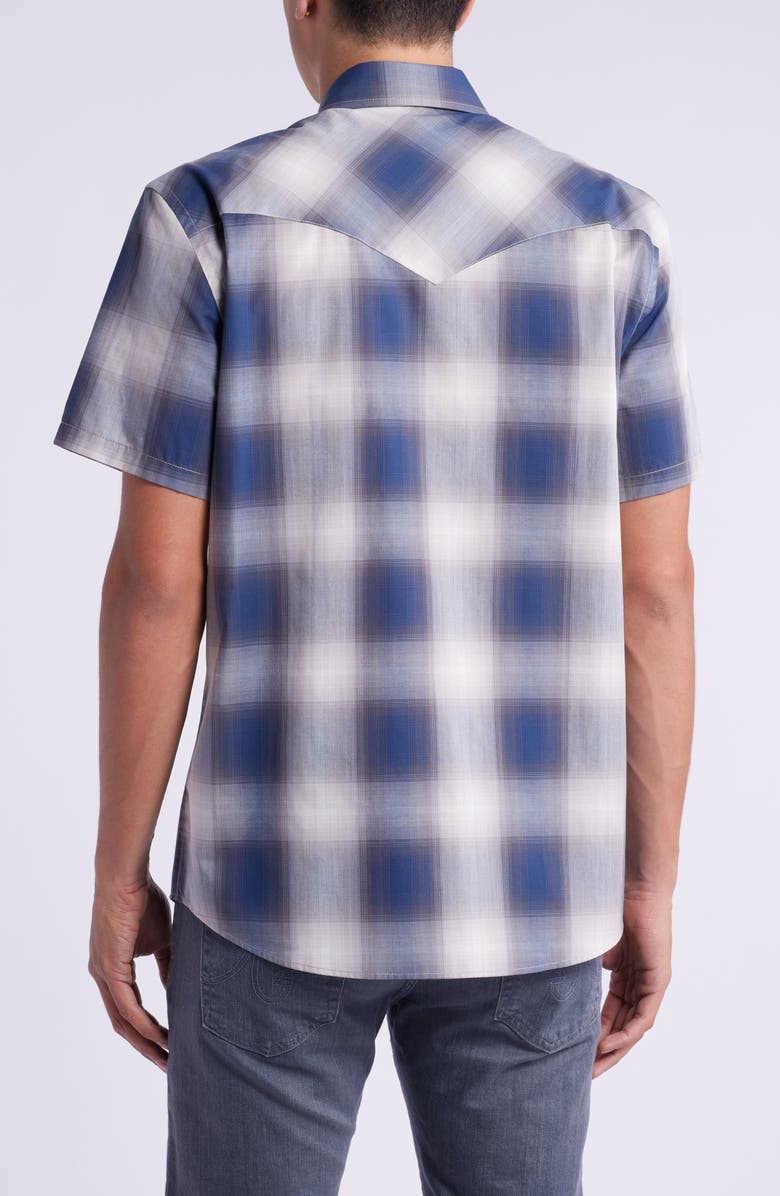 Pendleton Frontier Plaid Short Sleeve Snap-Up Western Shirt, Alternate, color, 