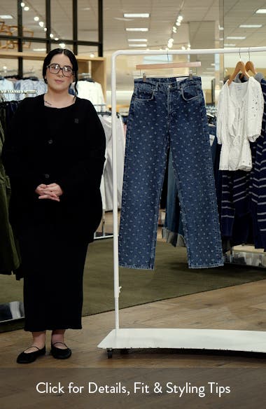 rag bone Clip Dot High Waist Relaxed Straight Leg Jeans Nordstrom