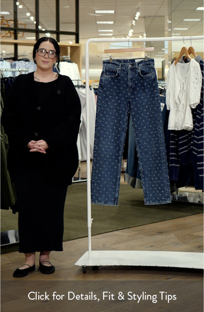 Clip Dot High Waist Relaxed Straight Leg Jeans, sales video thumbnail