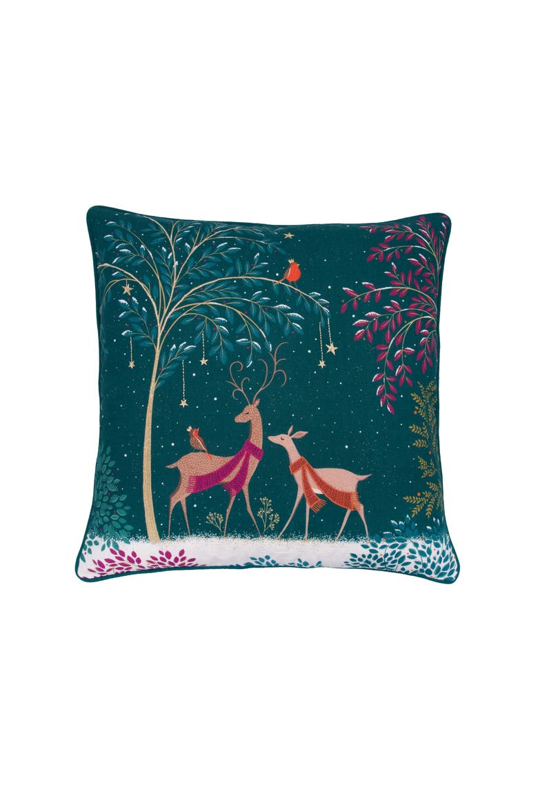 Deer Accent Throw Pillow 20" x 20", Main, color, Green