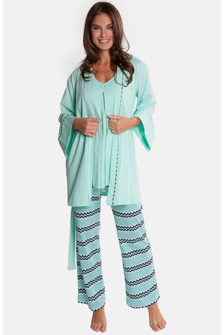 Four-Piece Maternity Sleepwear Gift Set, Alternate, color, MINT