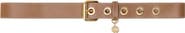 maje Leather belt with eyelets