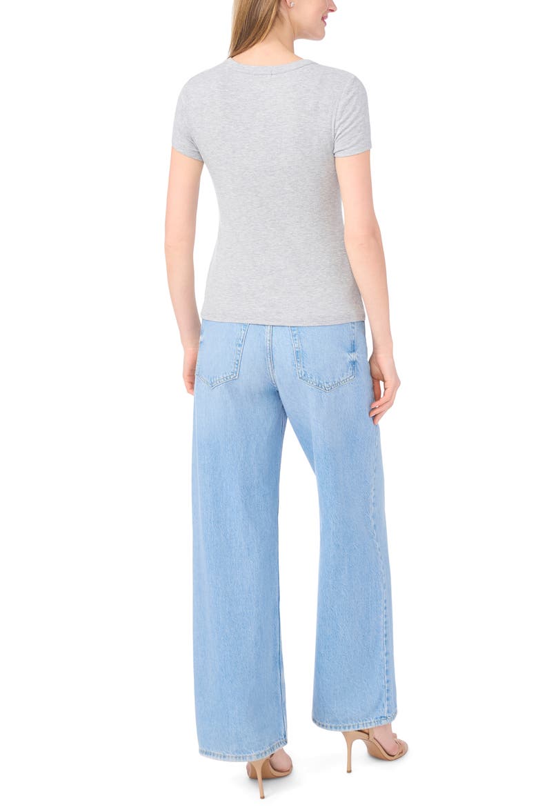 Rib Knit Jersey T-Shirt, Alternate, color, SILVER HTH